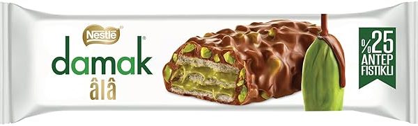 🚨 Nestlé Damak Ala Sütlü Çikolata Kaplamalı Antep Fıstıklı Gofret 30 g
