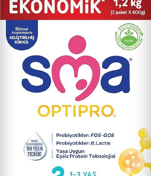 🚨 SMA Optipro 3, 1-3 Yaş Devam Sütü, 1.2 kg (2 x 600 g) — %18 İndirim
