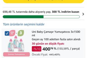 Uni Baby Çamaşır Yumuşatıcısı 3×1500 ml — %50 İndirim