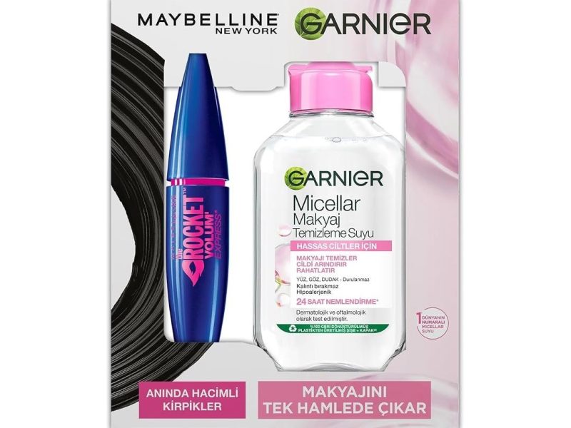 🛍️ Maybelline Rocket Maskara + Garnier Micellar 100 ml