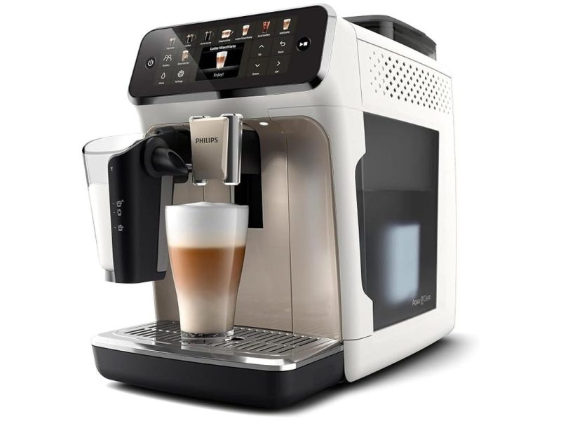 🛍️ Philips 5500 Serisi LatteGo Tam Otomatik Espresso Makinesi, 20 Sıcak ve Soğuk İçecek, Renkli Dokunmatik Ekran, SilentBrew Teknolojisi (EP5543/90)