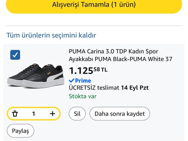 Puma Carina 3.0 Kadın Spor Ayakkabı — %25 İndirim