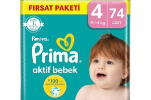 🛍️ Prima Bebek Bezi Aktif Bebek 4 Beden 74 Adet Mega Fırsat Paketi