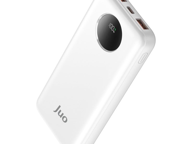 🚨 Juo 10000mAh 22.5W Dijital Led Ekranlı Taşınabilir Hızlı Şarj Cihazı Powerbank Beyaz