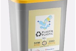🚨 Plastik Atık Kovası Geri Dönüşüm Kutusu Cafe Otel Çöp Kutusu Eczane Çöp Kovası 50 Lt