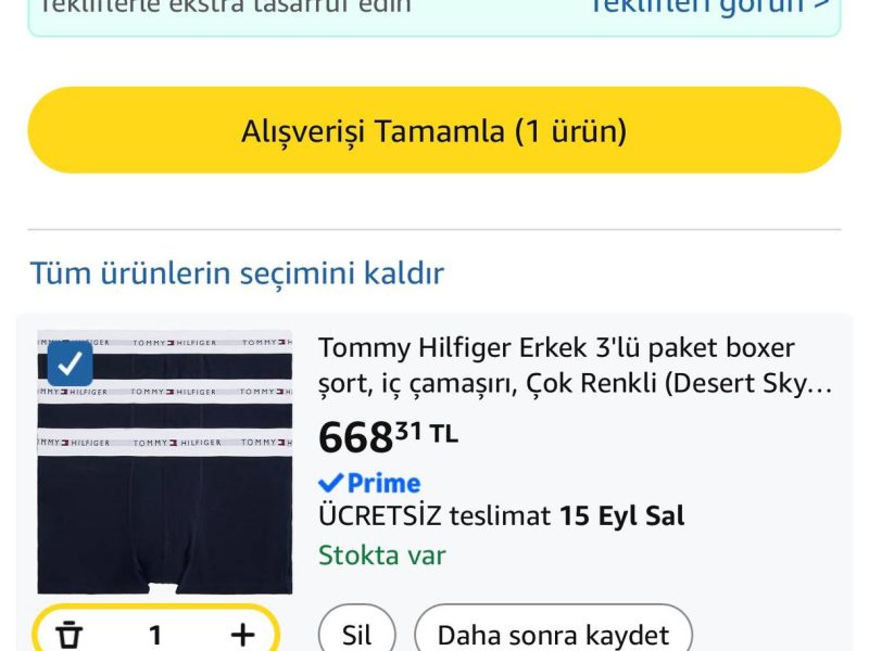 Tommy Hilfiger Erkek Boxer 3’lü — %66 İndirim