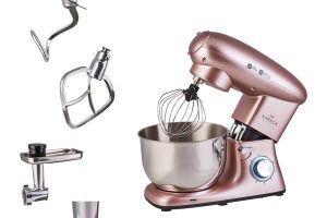 Karaca Multichef Stand Mikser, 1400W, 5.5L Hacim, Paslanmaz Çelik, Rose Gold