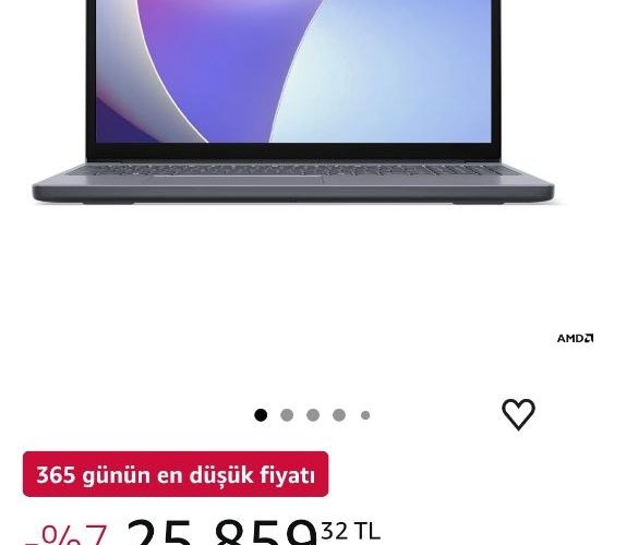 Lenovo IdeaPad Slim 3 15ARP10 AMD Ryzen 7 170 8GB RAM 512GB SSD 15.3″ WUXGA IPS 300nit 60Hz FreeDOS Taşınabilir Bilgisayar 83K700PTTR