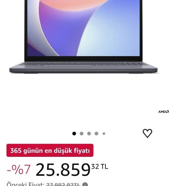 Lenovo IdeaPad Slim 3 15ARP10 AMD Ryzen 7 170 8GB RAM 512GB SSD 15.3″ WUXGA IPS 300nit 60Hz FreeDOS Taşınabilir Bilgisayar 83K700PTTR