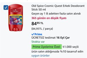 Old Spice Cosmic Quest Erkek Stick Deodorant 50 ml
