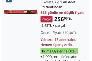 Eti Çikolata Sticks Sütlü Çikolata 7 g x 40 Adet