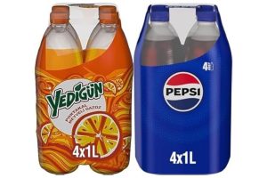 🛍️ Yedigün Portakal Meyveli Gazoz Pet (4 x 1 L) ve Pepsi Kola Pet 4 x 1 L