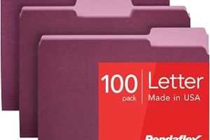 Two-Tone file dosya, 1/3 Cut Top Tab, Letter, Burgundy/Light Burgundy, 100/box — %35 İndirim | Amazon TR Fırsatı