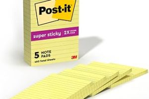 Post-it Süper Yapışkan Notlar, 4×6″, 5 Ped, 2x Yapıştırma Gücü, Kanarya Sarı, Geri Dönüştürülebilir (660-5SSCY) — %35 İndirim | Amazon TR Fırsatı