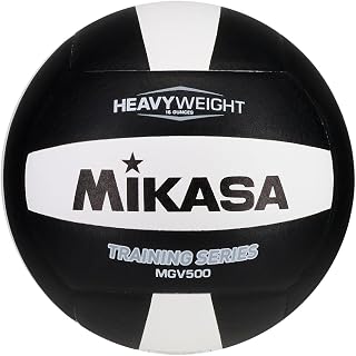 Mikasa MGV500 Heavy Weight Training Indoor Volleyball, Black/White