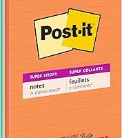 Post-it Süper Yapışkan Çizgili Notlar, 4 Yapışkan Not Defteri, 12,7 x 20,32 cm, Yurdunuzda, Evinizde veya Ofisinizde Organizasyon için İdeal, Energy Boost Koleksiyonu — %35 İndirim | Amazon TR Fırsatı