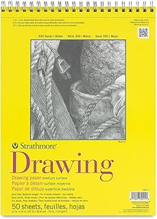 Duvar resmi kağıdı Strathmore medium çizimler spiral kağıt ped 27,9 cm x 35,6 cm, 50 yaprak