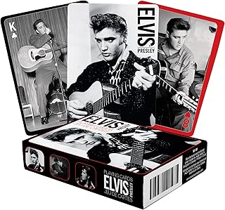 Elvis Playing Cards Black & White