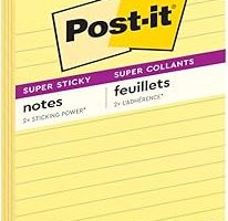 Post-it Süper Yapışkan Notlar, 4×6″, 4 Ped, 2X Yapıştırma Gücü, Kanarya Sarı, Geri Dönüştürülebilir (4621-SSCY) — %50 İndirim | Amazon TR Fırsatı