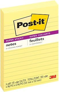 Post-it Süper Yapışkan Notlar, 4x6