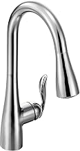 (Standard, Kitchen Faucet, Chrome) - Moen 7594C Arbour One-Handle Pulldown Kitchen Faucet Featuring Power Boost and Reflex, Chrome