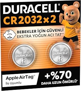 DURACELL CR 2032 Lityum Düğme Pil (2’li Paket) – 3V, (CR2032) — %34 İndirim | Amazon TR Fırsatı