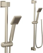 (Brushed Nickel) - Moen S3879EPBN 90 Degree Eco-Performance Handheld Showerhead with 180cm -Long Hose Featuring 80cm Slide Bar, Brushed Nickel