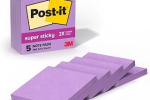Post-it Süper yapışkan notlar, 5 yapışkan not defteri, 7,6 x 7,6 cm, okul malzemeleri, ofis ürünleri, dikey yüzeyler, monitörler, duvarlar ve pencereler için yapışkan notlar, mor iris — %48 İndirim | Amazon TR Fırsatı
