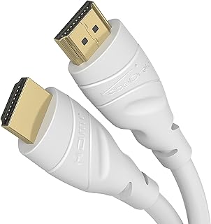 KabelDirekt – HDMI Kablosu 4K – 20m – beyaz – PS5, Blu-ray, Xbox