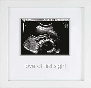 Pearhead İlk Görüşte Aşk Sonogram Resim Çerçevesi, Hamilelik Hatırası Fotoğraf Çerçevesi, Cinsiyetsiz Bebek Odası Dekoru, Anneler Günü Aksesuarı, Beyaz