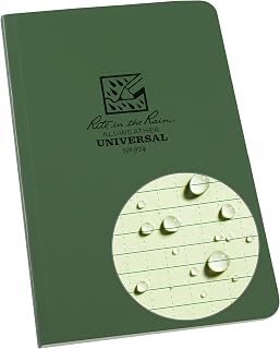 Rite in the Rain Allwetter Soft Cover Notebook, 4 5/20,3 cm X 7 1/10,2 cm, Evrensel Desen (No. 374) Yeşil