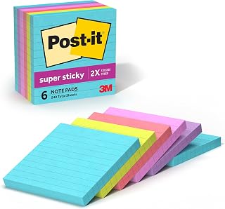 Post-It Super Sticky Notes, 5 x 20,3 cm 6 Pads