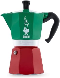 Bialetti - Moka Express Italia: 6 Cups Ocak Üstü Espresso Pişirici - 270ml - Karma Renk - Alüminyum Gövde - Patentli Güvenlik Valfi - Tüm Ocak Türleri İçin Uygundur (İndüksiyon Hariç)