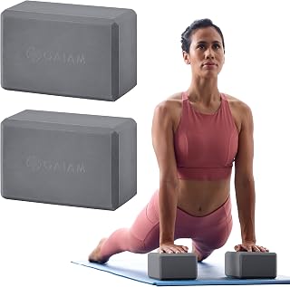 Gaiam Essentials Yoga Block (Set Of 2) – Supportive, Soft Non-Slip Foam Surface For Yoga, Pilates, Meditation