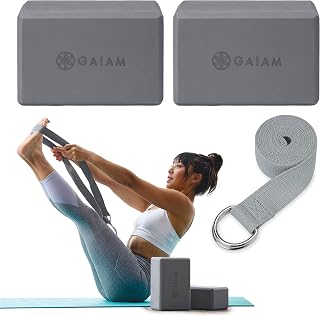 Gaiam Yoga Bloku Destekleyici Lateks İçermeyen Eva Köpüğü Yoga, Pilates, Meditasyon için Eğimli Kenarlara Sahip Yumuşak Kaymaz Yüzey Stabilite, Denge, Derin Esneme için Yoga Aksesuarları