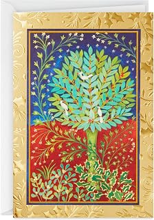 Hallmark UNICEF Noel kartları, huzurlu çobanpüskülü ağacı (20 kart ve 21 zarf) (1XPX2032)