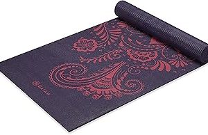 Gaiam Yoga Matı Premium Baskı Ekstra Kalın Kaymaz Antrenman Matı Her Türlü Yoga, Pilates & Zemin Egzersizleri için, Patlıcan Girdap, 6 mm — %26 İndirim | Amazon TR Fırsatı
