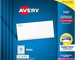 Avery Easy Peel Return için adres etiketleri Lazer/LED yazıcı, 1/5,1 cm x 1 – 3/10,2 cm Box 8.000, Fall 5 adet (5167) — %89 İndirim | Amazon TR Fırsatı