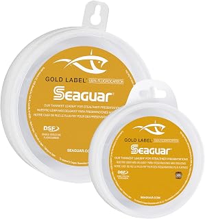 Seaguar Gold Label Tatlı ve Tuzlu Su için Misina, Berrak Sulara Uygun,%100 Fluorokarbon, Şeffaf, Farklı Boyutlar