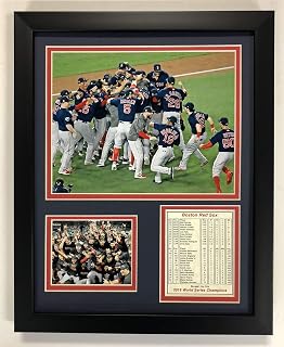 Legends Never Die MLB Boston Red Sox 2018 Dünya Serisi Şampiyonlar Çerçeveli Fotoğraf Kolajı, Kutlama, 30 x 30 cm