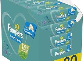 Pampers Fresh Clean Bebek Islak Mendili, 15 Paket x 80 Yaprak, Toplam 1200 Yaprak — %21 İndirim | Amazon TR Fırsatı