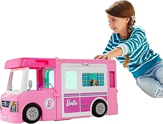 Barbie’nin 3’ü Bir Arada Muhteşem Karavanı ve Aksesuarları, Havuz, Kamyonet, Tekne ve Aksesuarlı Araç Dahil GHL93 — %21 İndirim | Amazon TR Fırsatı