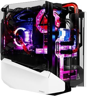Antec Striker, Mini-ITX Açık Çerçeve Oyun Kasası, Ön GPU Montajı, 4mm Temperli Cam, Type-C 3.1, PCIe Yükseltici Kablo Dahil, CNC Alüminyum ve Çelik, Beyaz