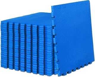 Prosource Fit Extra dicke Puzzle-Übungsmatte, 1,9 cm oder 2,5 cm, EVA-Schaum, ineinandergreifende Fliesen für Schutz, gepolsterte Workout-Bodenbelag für Zuhause und Fitnessstudio-Ausrüstung