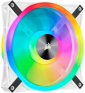 Corsair iCUE QL140 RGB, 140 mm x 25mm RGB LED PWM Fan (Maksimum hız 1250 RPM'ye kadar)- tek ünite, Beyaz