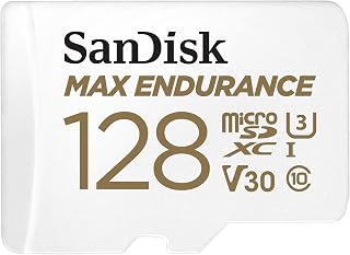 SanDisk Ev Güvenlik Kameraları ve Araç Kameraları için Maksimum Dayanıklılık MicroSDHC 128GB SD Adaptör, 60.000 Saate Kadar, Full HD / 4K Videolar, 100/40 MB/sn'ye Kadar Okuma/Yazma Hızları