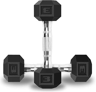 Balelinko Kauçuk Kavrama Kaplamalı Dambıl Döküm Demir Ağırlık Kaymaz Saplı - Egzersizler için 1,4-45,4 kg - Güç Antrenmanı Ekipmanları - Ev Spor Aksesuarları - Tüm Vücut Egzersizi - Kas Geliştirme