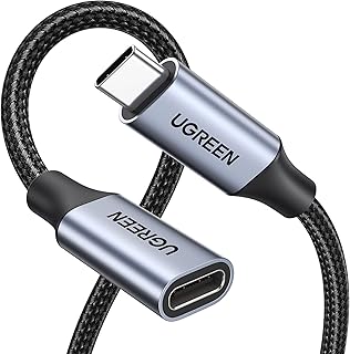 Ugreen Gen2 100 W Thunderbolt 3 Type-C to Type-C Örgülü Uzatma Kablosu 50 cm