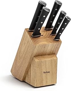 Tefal Ice Force Ahşap Bloklu 6 Parça Bıçak Seti