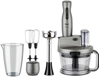 Fakir Mr Chef Quadro Blender Seti, 5 Fonksiyon, 1000 W, Paslanmaz Çelik Bıçak, Silver Stone